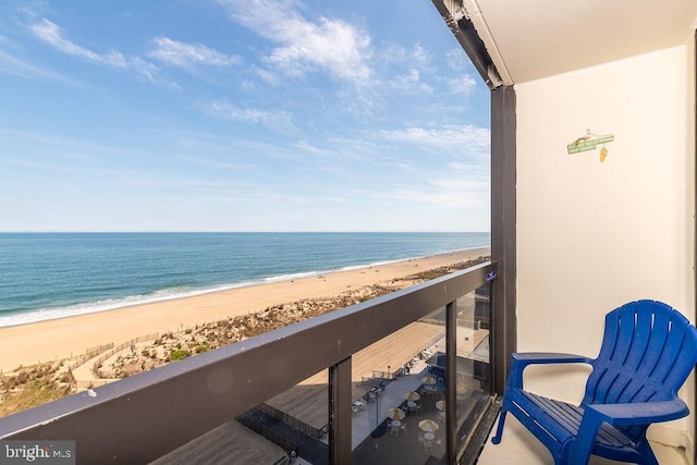 10900 Coastal Hwy Unit 805, Ocean City, MD 21842 - balcony featuring view of water and beach