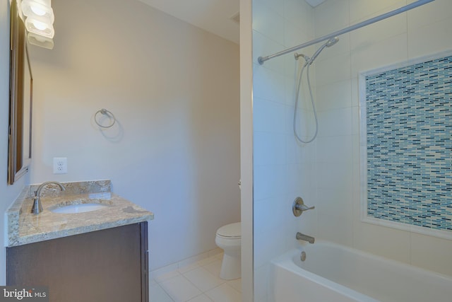 829 Golden Arrow St, Great Falls, VA 22066 - full bath with toilet, vanity, tile patterned flooring, and bathtub / shower combination