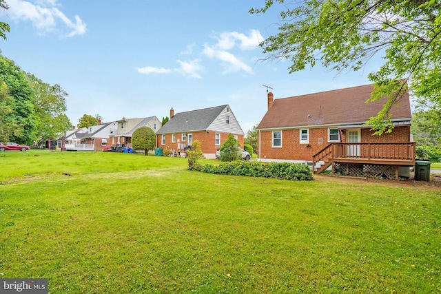 3531 Milford Mill Rd, Baltimore, MD 21244 - view of green lawn with a deck