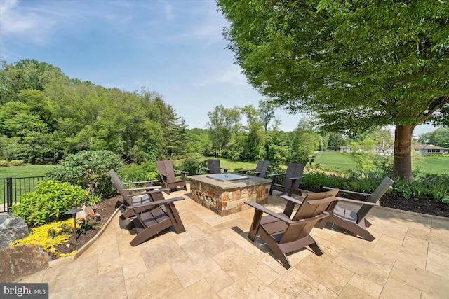 101 Greenspring Rd, Wilmington, DE 19807 - view of patio / terrace with a fire pit