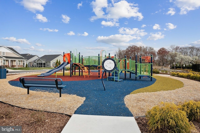 view of community jungle gym