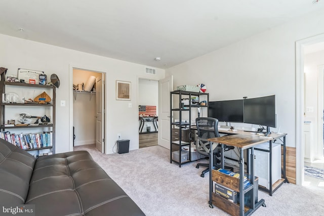 office featuring carpet and baseboards