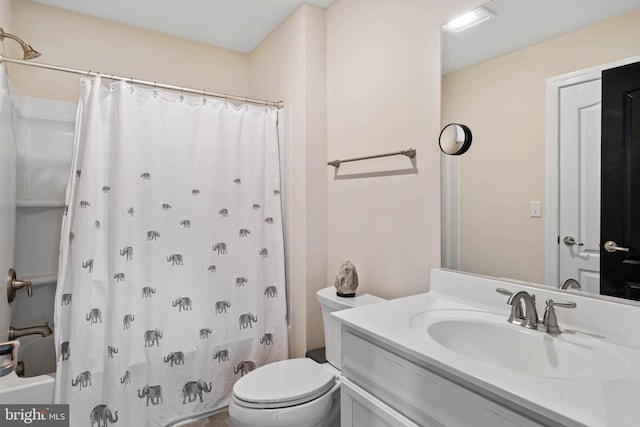 22378 Mahogany Rd, Milton, DE 19968 - bathroom featuring toilet, vanity, and shower / bath combination with curtain