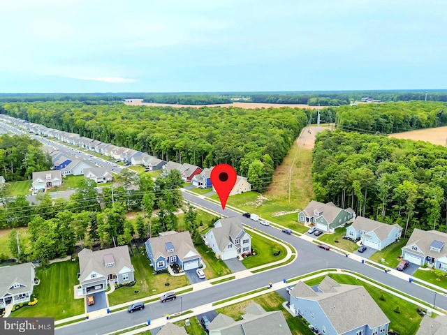 22378 Mahogany Rd, Milton, DE 19968 - aerial view of residential area featuring a forest