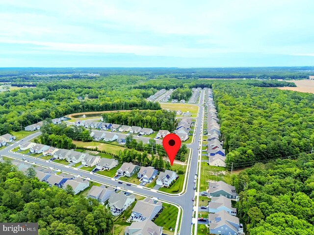22378 Mahogany Rd, Milton, DE 19968 - aerial view of residential area featuring a forest