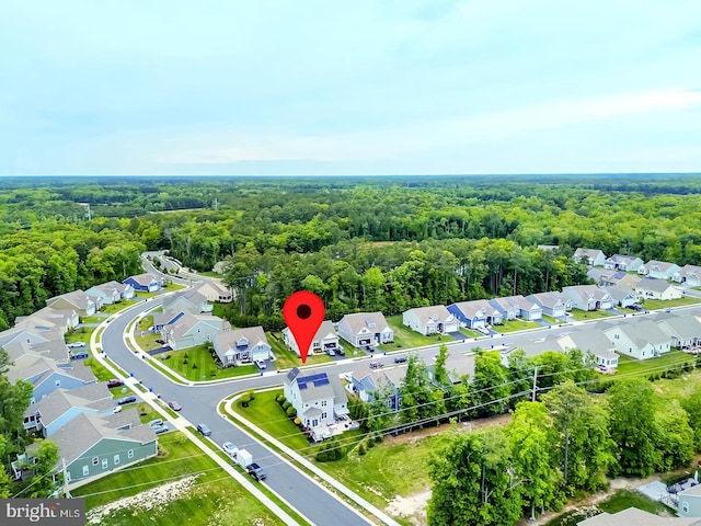 22378 Mahogany Rd, Milton, DE 19968 - aerial view of residential area with a forest