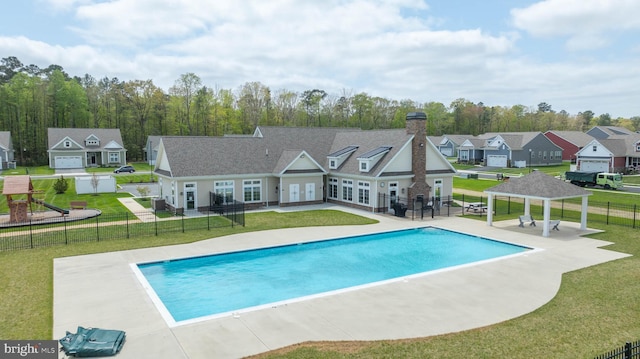22378 Mahogany Rd, Milton, DE 19968 - view of pool with french doors, a residential view, and a patio area