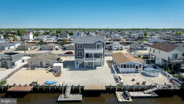 43 W Susquehanna Dr, Little Egg Harbor Twp, NJ 08087 - aerial perspective of suburban area featuring a nearby body of water