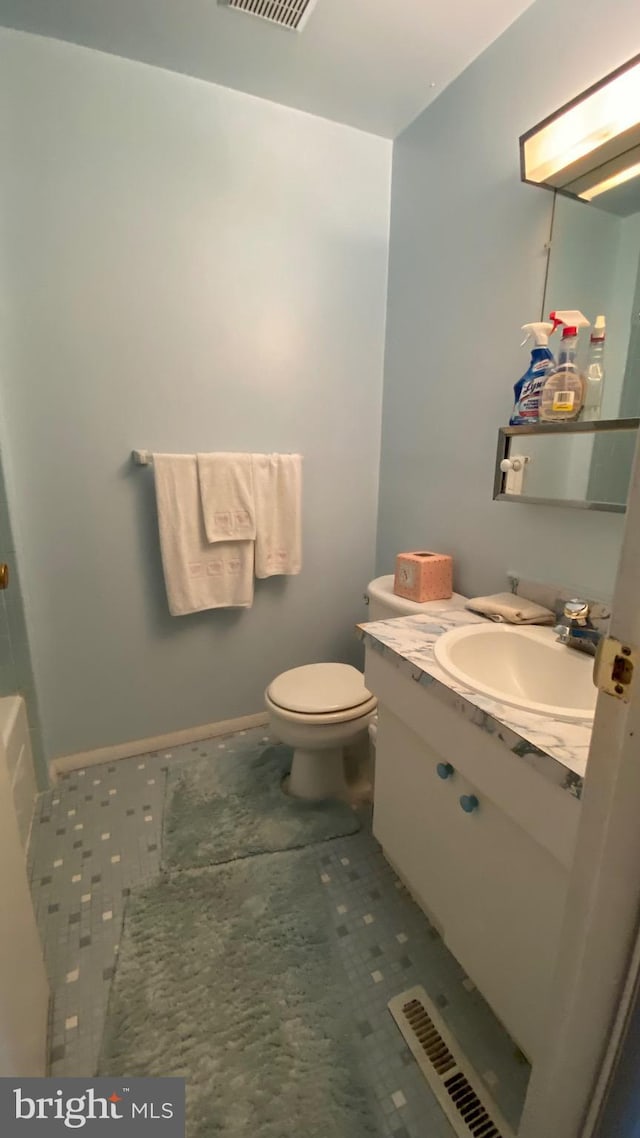 341 Chimney Oak Dr, Joppa, MD 21085 - bathroom with toilet, vanity, and tile patterned flooring