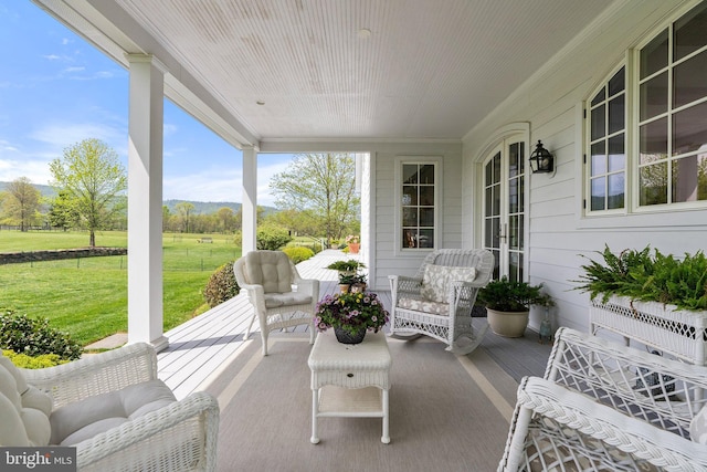 view of sunroom