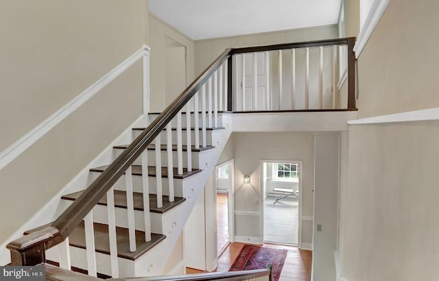 612 Old Rte 322, Spring Mills, PA 16875 - stairs with wood finished floors and baseboards