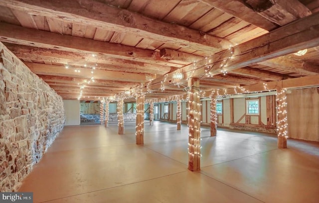 612 Old Rte 322, Spring Mills, PA 16875 - basement featuring wood ceiling