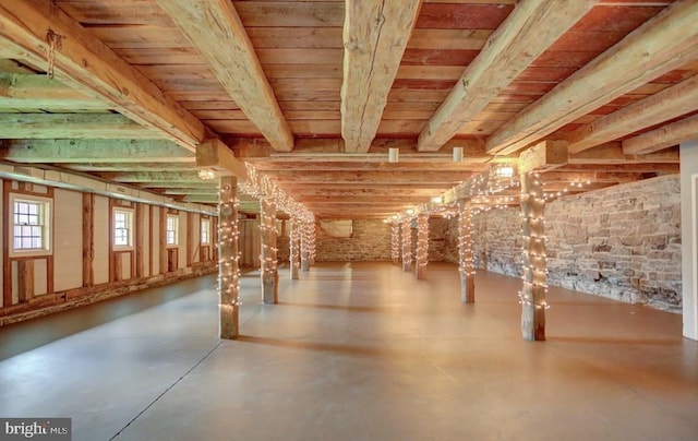 612 Old Rte 322, Spring Mills, PA 16875 - basement featuring wooden ceiling