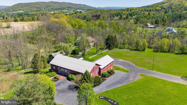 612 Old Rte 322, Spring Mills, PA 16875 - view from above of property with a heavily wooded area and mountains