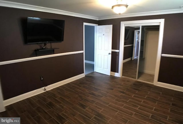 1918 Columbia Ave, Landover, MD 20785 - spare room with baseboards, wood finished floors, and ornamental molding