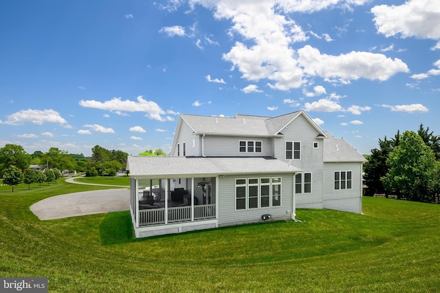 1760 Florence Rd, Mount Airy, MD 21771 - rear view of property with a yard, a sunroom, and roof with shingles