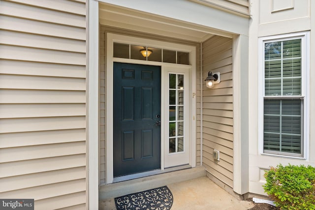 view of doorway to property