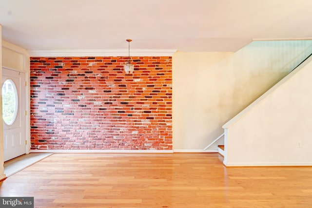 1307 Emerald St NE, Washington, DC 20002 - foyer featuring wood finished floors, stairway, baseboards, and ornamental molding