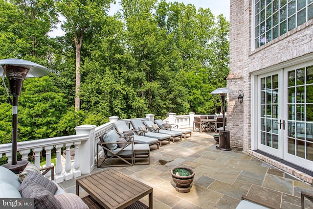 1034 Founders Ridge Ln, Mclean, VA 22102 - view of patio with french doors and outdoor dining space