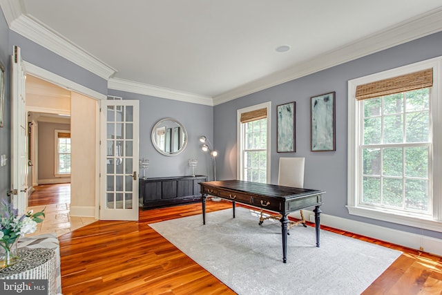 1034 Founders Ridge Ln, Mclean, VA 22102 - playroom featuring healthy amount of natural light, crown molding, hardwood / wood-style floors, and baseboards