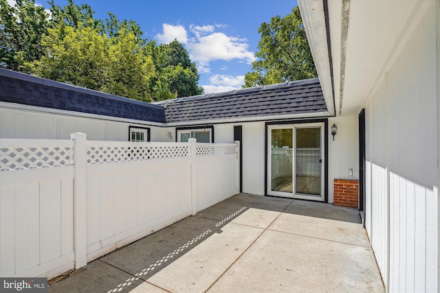 view of patio with fence
