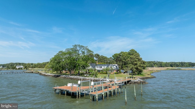 6454 Carmines Island Ln, Hayes, VA 23072 - dock area with a water view and boat lift