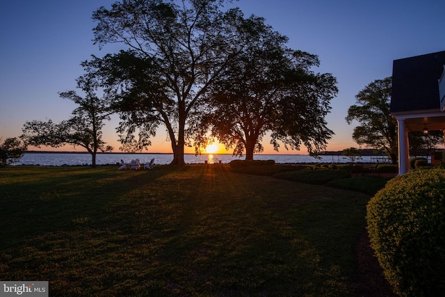6454 Carmines Island Ln, Hayes, VA 23072 - view of grassy yard with a water view