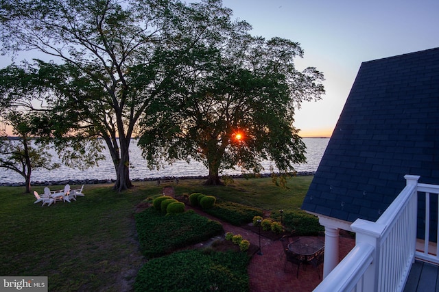 6454 Carmines Island Ln, Hayes, VA 23072 - view of green lawn with a water view