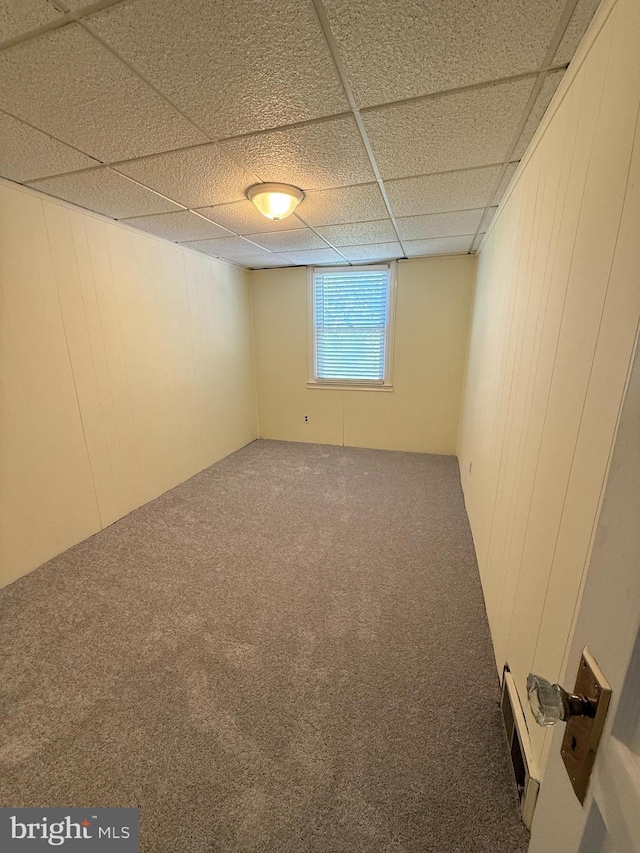426 S Church St, Clifton Heights, PA 19018 - empty room featuring carpet flooring and a paneled ceiling