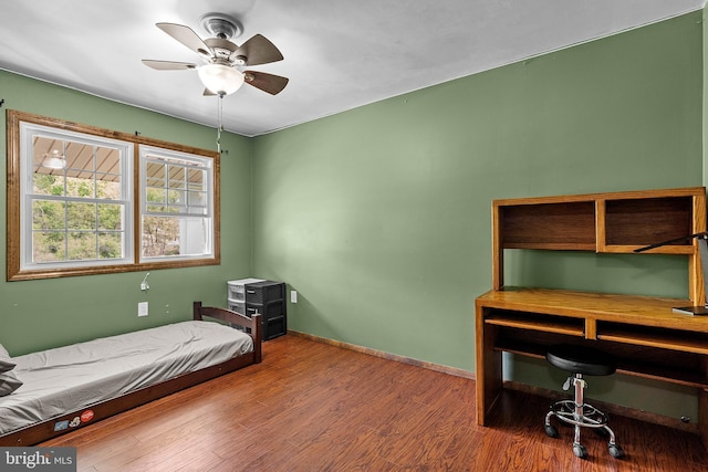 115 Bailey Settlement Hwy, Clearfield, PA 16830 - bedroom with wood finished floors, baseboards, and a ceiling fan