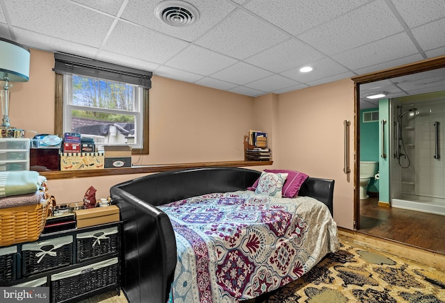115 Bailey Settlement Hwy, Clearfield, PA 16830 - bedroom with wood finished floors and a drop ceiling