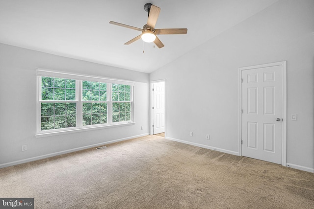 11554 Bertram St, Woodbridge, VA 22192 - carpeted spare room with ceiling fan, healthy amount of natural light, baseboards, and high vaulted ceiling