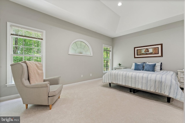 bedroom with carpet flooring and baseboards
