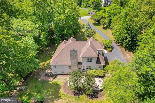 view from above of property