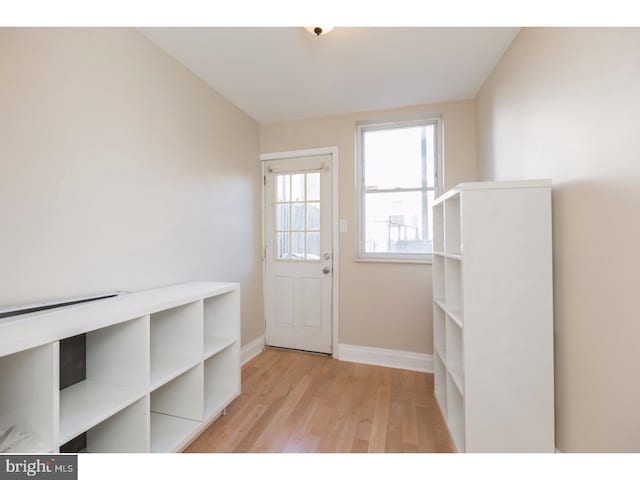1539 E Berks St, Philadelphia, PA 19125 - doorway to outside featuring light wood-type flooring and baseboards