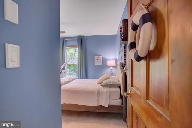 bedroom with a ceiling fan