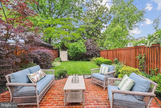 104 E Oxford Ave, Alexandria, VA 22301 - view of patio featuring an outdoor living space