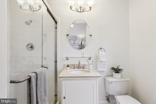 104 E Oxford Ave, Alexandria, VA 22301 - full bath with a stall shower, toilet, and vanity