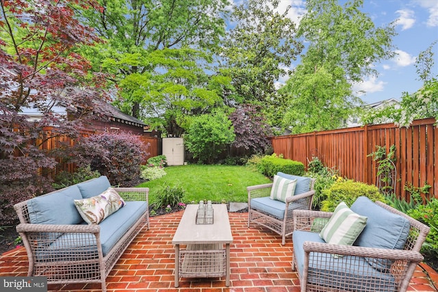 104 E Oxford Ave, Alexandria, VA 22301 - view of patio featuring an outdoor living space