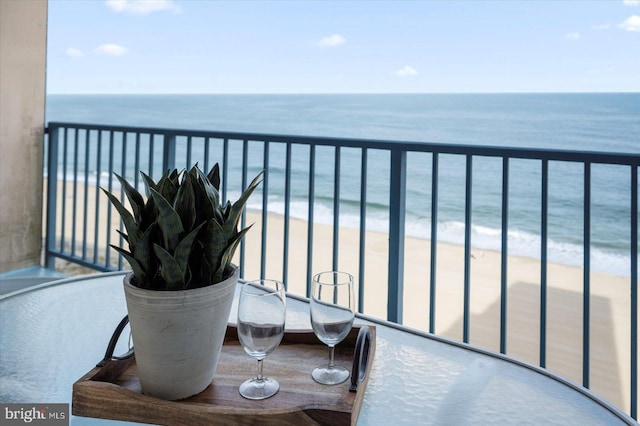 11000 Coastal Hwy Unit 1211, Ocean City, MD 21842 - balcony featuring view of water and beach and outdoor dining area