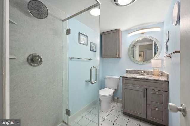 11000 Coastal Hwy Unit 1211, Ocean City, MD 21842 - bathroom with a stall shower, baseboards, toilet, and vanity