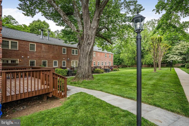 6630 Hillandale Rd Unit 56, Chevy Chase, MD 20815 - view of community with a lawn and a deck
