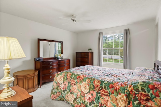 9269 Pigeonwing Pl, Columbia, MD 21045 - bedroom featuring light colored carpet and a ceiling fan