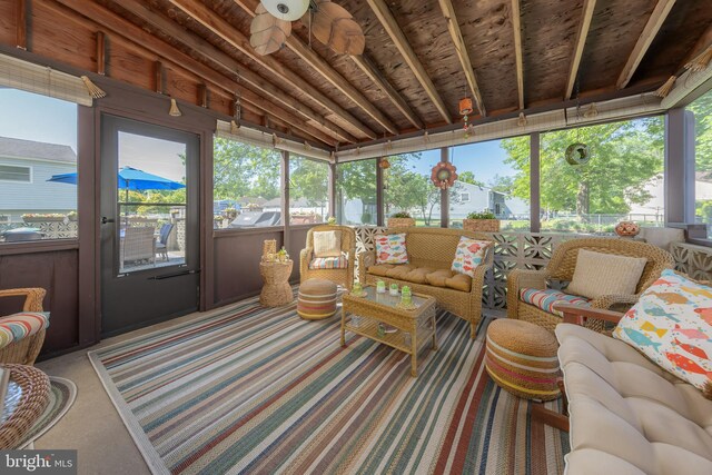 sunroom featuring healthy amount of natural light