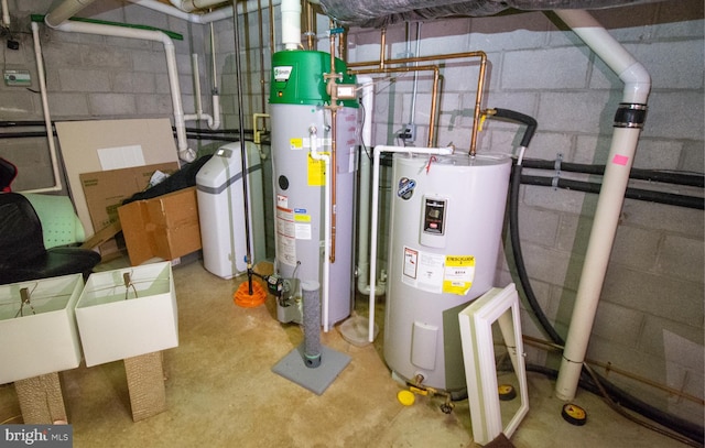 utilities featuring water heater and gas water heater