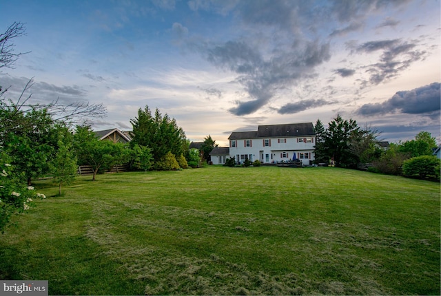 view of grassy yard