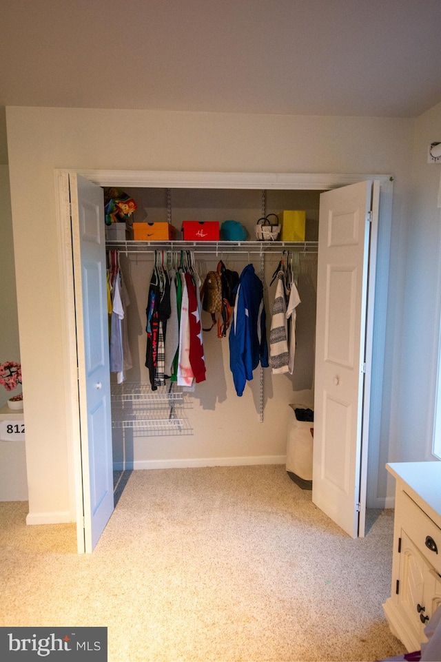 view of closet
