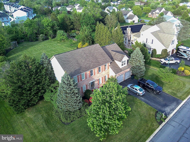 aerial view of residential area