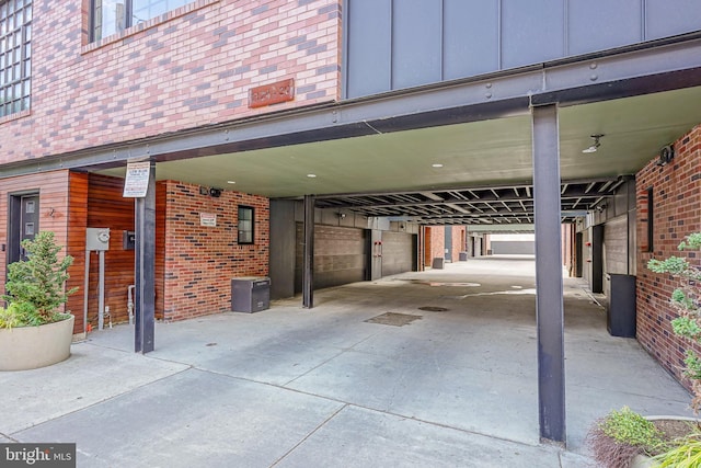 view of patio / terrace with an attached carport