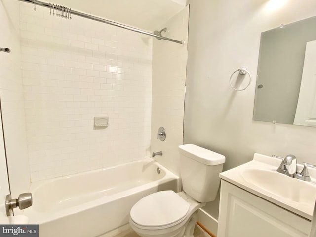 1715 Montello Ave NE, Washington, DC 20002 - bathroom with toilet, vanity, and shower / tub combination